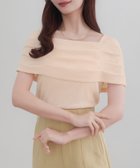 【ジュノア/JUNOAH】のCENEA オフショル風スクエアネックドレープリブカットソー クリーム|ID: prp329100004795969 ipo3291000000034795707