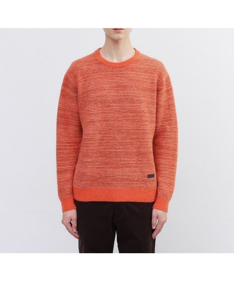 【タケオキクチ/TAKEO KIKUCHI / MEN】のメランジ ニットプルオーバー インテリア・キッズ・メンズ・レディースファッション・服の通販 founy(ファニー) ファッション Fashion メンズファッション Fashion for Men トップス・カットソー Cut & Sew Tops ニット・セーター / 定番トップス Knit Tops & Sweaters スマート Smart, Elegant ベーシック Basic, Essential メランジ Melange, Mixed Yarn エレガント 上品 Elegant オレンジ|ID: prp329100004795981 ipo3291000000034795771