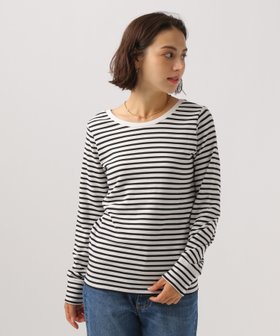 【ベイフロー/BAYFLOW】の2WAYストレッチスムースT 人気、トレンドファッション・服の通販 founy(ファニー) ファッション Fashion レディースファッション Fashion for Women おすすめ Recommended / Our Picks インナー Innerwear カットソー Cut and Sewn Top ストレッチ Stretch, Stretchy Fabric ボーダー Border, Stripe ラウンド Round, Round Neck 定番 Standard, Basic Item 無地 Plain, Solid Color |ID:prp329100004795999