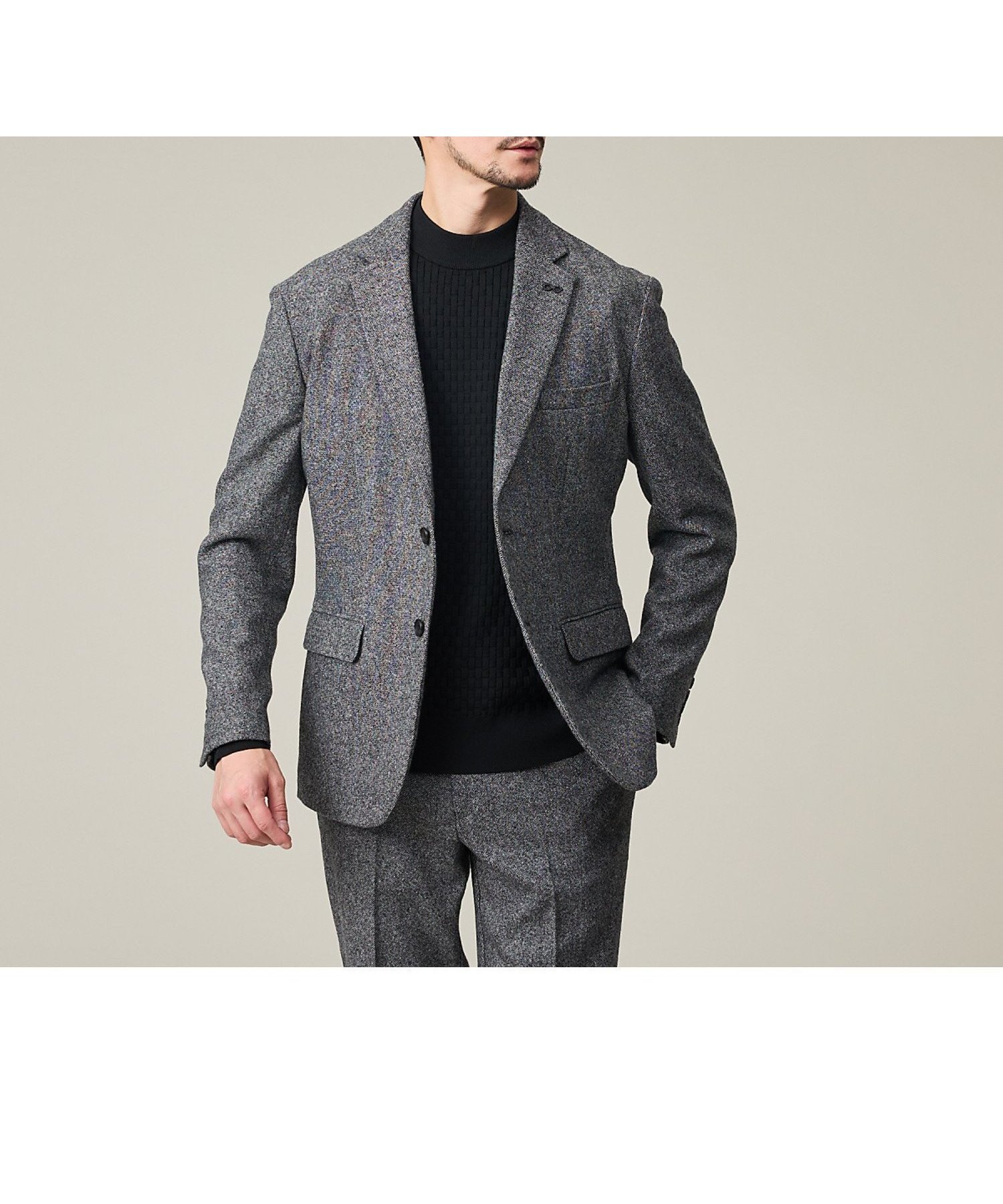 【アバハウス/ABAHOUSE / MEN】の【カシミヤブレンド】ウール ツイルジャケット / セットアップ対応 インテリア・キッズ・メンズ・レディースファッション・服の通販 founy(ファニー) ファッション Fashion メンズファッション Fashion for Men セットアップ Matching Sets シンプル Simple, Minimal ジャケット Jacket, Outerwear ストレッチ Stretch, Stretchy Fabric スラックス Slacks, Dress Pants セットアップ Set-Up, Coordinated Outfit おすすめ Recommended / Our Picks ブラック|ID: prp329100004796013 ipo3291000000034795893