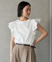 【フリークスストア/FREAK'S STORE】のオーガニックコットン フリルトップス / 肩フリルデザイントップス / バックスリットフレンチスリーブTシャツ 25SS 人気、トレンドファッション・服の通販 founy(ファニー) ファッション Fashion レディースファッション Fashion for Women トップス・カットソー Cut & Sew Tops シャツ・ブラウス・オフィスカジュアル Elegant Blouses & Button-Ups ロングTシャツ・Tシャツ Longline T-Shirts & Tees カットソー Cut and Sewn Top スリット Slit, Slit Detail デニム Denim, Jeans Material 人気 Popular, Best Seller フリル Frill, Ruffle S/S・春夏 SS, Spring/Summer, Warm Season おすすめ Recommended / Our Picks 夏 Summer 2025年 2025 2025春夏・S/S Spring/Summer 2025 SS25 |ID:prp329100004796017