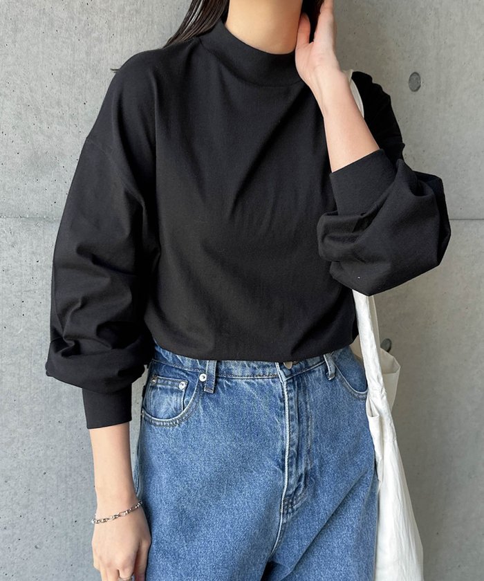 【アンドミー/andme】のモックネック ボリューム袖 長袖Tシャツ インテリア・キッズ・メンズ・レディースファッション・服の通販 founy(ファニー) https://founy.com/ ファッション Fashion レディースファッション Fashion for Women トップス・カットソー Cut & Sew Tops シャツ・ブラウス・オフィスカジュアル Elegant Blouses & Button-Ups ロングTシャツ・Tシャツ Longline T-Shirts & Tees ショルダー Shoulder, Shoulder Strap トレンド Trend, Trending Now ドロップ Drop Shoulder, Dropped Style 人気 Popular, Best Seller 長袖 Long Sleeve, Full Sleeve バランス Balance, Style Balance ベーシック Basic, Essential ボーダー Border, Stripe モックネック Mock Neck, Short Turtleneck 無地 Plain, Solid Color おすすめ Recommended / Our Picks |ID: prp329100004796022 ipo3291000000034795939