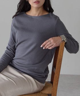 【リラクロ/relaclo】のmitis/スムースボートネックロンT 人気、トレンドファッション・服の通販 founy(ファニー) ファッション Fashion レディースファッション Fashion for Women トップス・カットソー Cut & Sew Tops ロングTシャツ・Tシャツ Longline T-Shirts & Tees スリーブ Sleeve, Long Sleeve / Short Sleeve ベーシック Basic, Essential ロング Long, Long-Length |ID:prp329100004796025