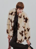 【ミラオーウェン/Mila Owen】のマルチマテリアルノーカラーファーコート MIX[930]|ID: prp329100004796035 ipo3291000000035141081