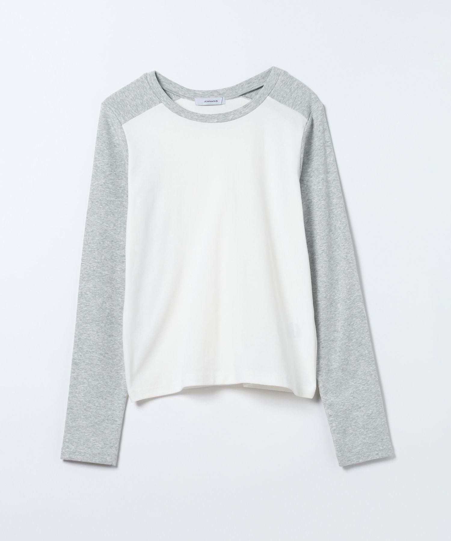 【ジーナシス/JEANASiS】のバイカラーフライスLS TEE インテリア・キッズ・メンズ・レディースファッション・服の通販 founy(ファニー) ファッション Fashion レディースファッション Fashion for Women おすすめ Recommended / Our Picks インナー Innerwear カットソー Cut and Sewn Top カーディガン Cardigan, Knitwear コンパクト Compact, Small Size シンプル Simple, Minimal デニム Denim, Jeans Material パーカー Hoodie, Parka ベスト Vest, Waistcoat 長袖 Long Sleeve, Full Sleeve グレー系その他|ID: prp329100004796037 ipo3291000000034796025