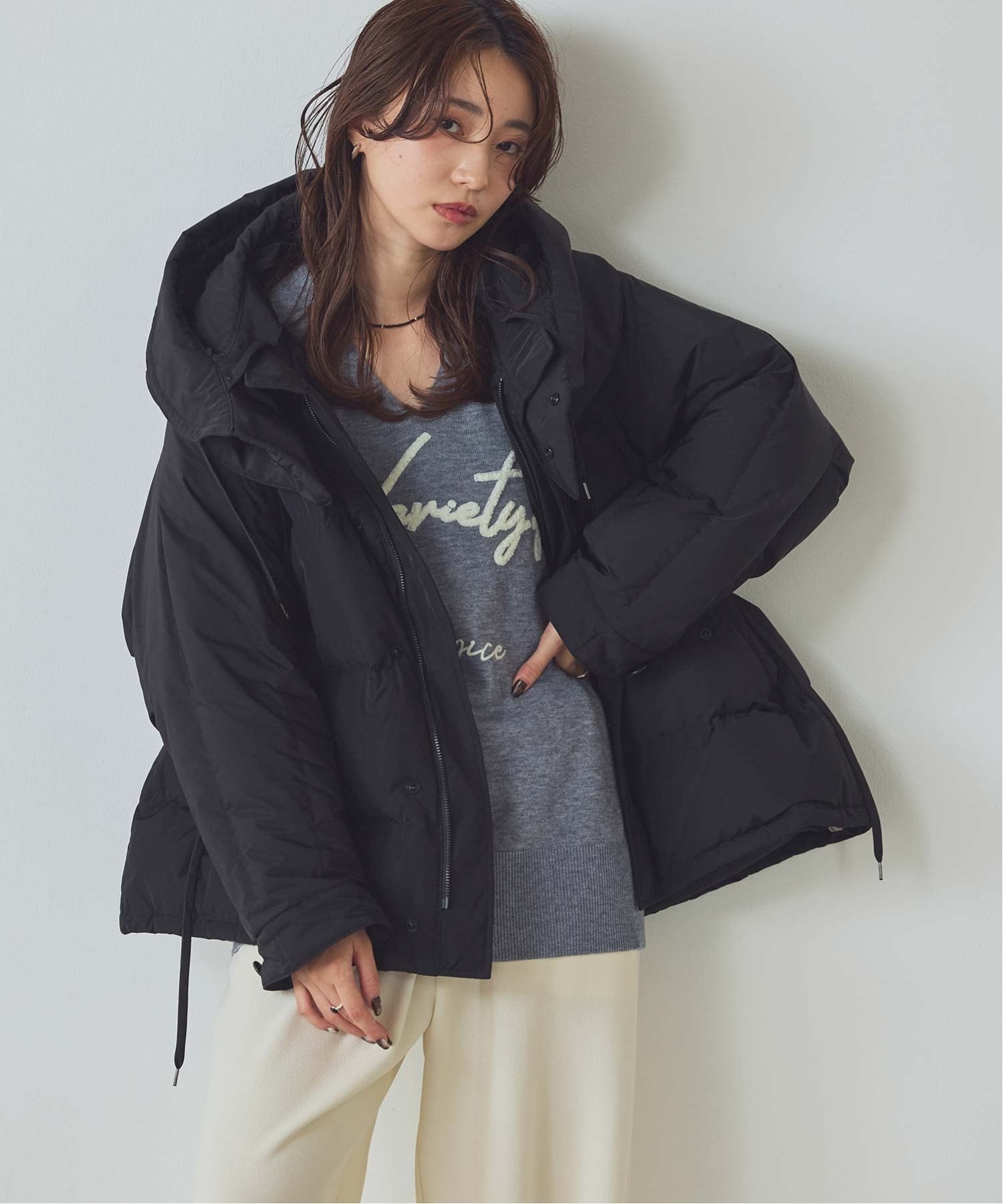 【グレディブリリアン/Gready Brilliant】のドルマンフードダウン 人気、トレンドファッション・服の通販 founy(ファニー) 　ファッション　Fashion　レディースファッション　Fashion for Women　ジャケット　Jacket, Outerwear　ダウン　Down, Puffer　フェザー　Feather, Feather Detail　冬　Winter / This Winter　 other-1|ID: prp329100004796038 ipo3291000000035142004