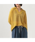 【ベイフロー/BAYFLOW】のキーネックメッシュプルオーバー イエロー60|ID: prp329100004796045 ipo3291000000034796065
