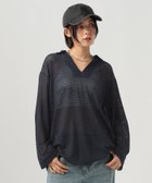 【ベイフロー/BAYFLOW】のキーネックメッシュプルオーバー ネイビー88|ID: prp329100004796045 ipo3291000000034796066