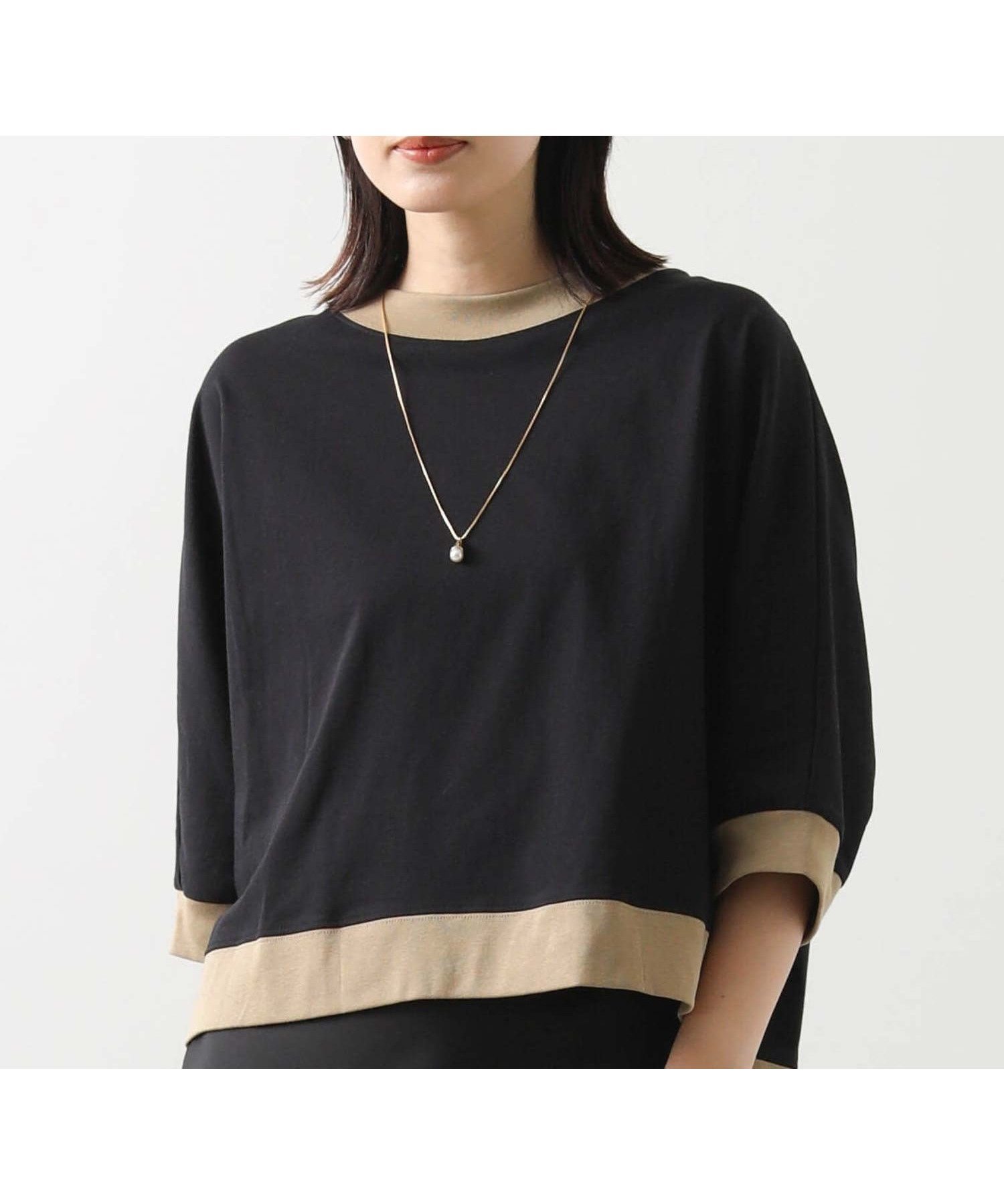 【グレディブリリアン/Gready Brilliant】のバイカラードルマン7分袖プルオーバー インテリア・キッズ・メンズ・レディースファッション・服の通販 founy(ファニー) 　ファッション　Fashion　レディースファッション　Fashion for Women　トップス・カットソー　Cut & Sew Tops　カジュアルプルオーバー・ニットトップス　Pullovers & Knit Tops / Casual Pullovers　コスチューム　Costume, Outfit　エレガント 上品　Elegant　日本製　Made In Japan　BKxBE|ID: prp329100004796056 ipo3291000000034796114