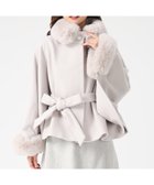 【ミッシュマッシュ/MISCH MASCH】のMM548603 ブローチ付きポンチョコート 人気、トレンドファッション・服の通販 founy(ファニー) ファッション Fashion レディースファッション Fashion for Women アウター Coat / Outerwear Collection コート・ロングコート・ピーコート Long Coats, Peacoats & More ポンチョ・ケープコート Ponchos & Capes デニム Denim, Jeans Material フェミニン Feminine, Girly ブローチ Brooch, Pin Brooch ワイド Wide, Wide Fit エレガント 上品 Elegant thumbnail グレージュ|ID: prp329100004796080 ipo3291000000034796207