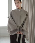 【ミッシュマッシュ/MISCH MASCH】のMM548603 ブローチ付きポンチョコート 人気、トレンドファッション・服の通販 founy(ファニー) ファッション Fashion レディースファッション Fashion for Women アウター Coat / Outerwear Collection コート・ロングコート・ピーコート Long Coats, Peacoats & More ポンチョ・ケープコート Ponchos & Capes デニム Denim, Jeans Material フェミニン Feminine, Girly ブローチ Brooch, Pin Brooch ワイド Wide, Wide Fit エレガント 上品 Elegant thumbnail モカ|ID: prp329100004796080 ipo3291000000034796210