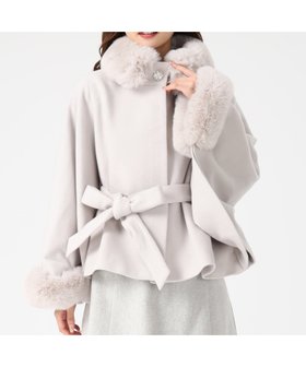 【ミッシュマッシュ/MISCH MASCH】のMM548603 ブローチ付きポンチョコート 人気、トレンドファッション・服の通販 founy(ファニー) ファッション Fashion レディースファッション Fashion for Women アウター Coat / Outerwear Collection コート・ロングコート・ピーコート Long Coats, Peacoats & More ポンチョ・ケープコート Ponchos & Capes デニム Denim, Jeans Material フェミニン Feminine, Girly ブローチ Brooch, Pin Brooch ワイド Wide, Wide Fit エレガント 上品 Elegant |ID:prp329100004796080