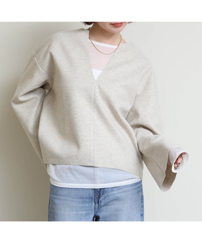 【グレディブリリアン/Gready Brilliant】のGready Brilliant/キーネックメルトンカットソー インテリア・キッズ・メンズ・レディースファッション・服の通販 founy(ファニー) https://founy.com/ ファッション Fashion レディースファッション Fashion for Women トップス・カットソー Cut & Sew Tops カットソー・ベーシックTシャツ Cut-and-Sewn Tops / Stretch Tees & Basics カットソー Cut and Sewn Top ショルダー Shoulder, Shoulder Strap ドロップ Drop Shoulder, Dropped Style ハイネック High Neck, Mock Neck メルトン Melton, Heavy Wool |ID: prp329100004796088 ipo3291000000034796233