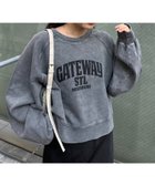 【チャオパニックティピー/CIAOPANIC TYPY】のアシッドウォッシュ加工ロゴプリントラグランスウェット チャコールグレー|ID: prp329100004796091 ipo3291000000034796261