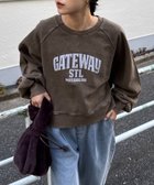 【チャオパニックティピー/CIAOPANIC TYPY】のアシッドウォッシュ加工ロゴプリントラグランスウェット ブラウン|ID: prp329100004796091 ipo3291000000034796265