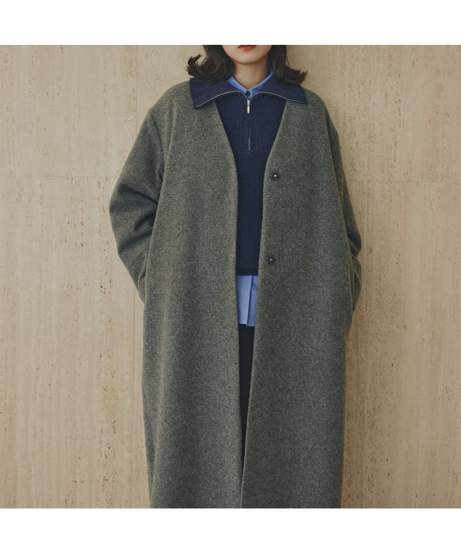 【エヌ ナチュラルビューティーベーシック/N.Natural Beauty basic】のカラーレスロングコート インテリア・キッズ・メンズ・レディースファッション・服の通販 founy(ファニー) 　ファッション　Fashion　レディースファッション　Fashion for Women　アウター　Coat / Outerwear Collection　コート・ロングコート・ピーコート　Long Coats, Peacoats & More　トレンド　Trend, Trending Now　ベーシック　Basic, Essential　ロング　Long, Long-Length　グレー|ID: prp329100004796098 ipo3291000000034904496