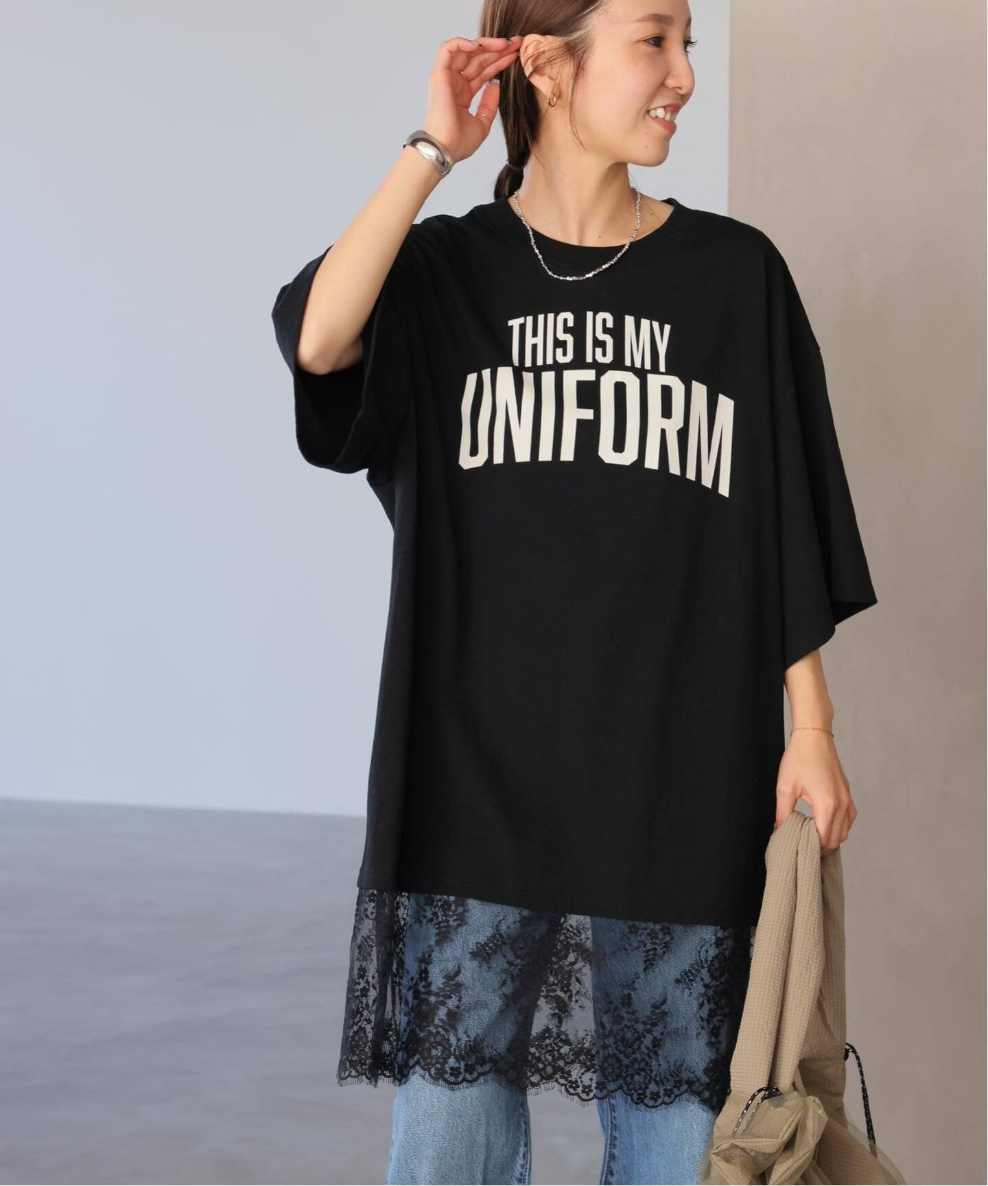 【ジャーナルスタンダード レリューム/JOURNAL STANDARD relume】の26SS新作 【ARCHIVE STANCE】lace switching Tee カットソー インテリア・キッズ・メンズ・レディースファッション・服の通販 founy(ファニー) 　ファッション　Fashion　レディースファッション　Fashion for Women　トップス・カットソー　Cut & Sew Tops　カットソー・ベーシックTシャツ　Cut-and-Sewn Tops / Stretch Tees & Basics　2026年　2026　カットソー　Cut and Sewn Top　トレンド　Trend, Trending Now　レース　Lace, Lace Fabric　定番　Standard, Basic Item　ブラック|ID: prp329100004796125 ipo3291000000034796424