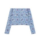 【トゥモローランド/TOMORROWLAND】のポリエステルコットンプリント ボトルネックプルオーバー 62 ライトブルー系|ID: prp329100004796127 ipo3291000000034796432