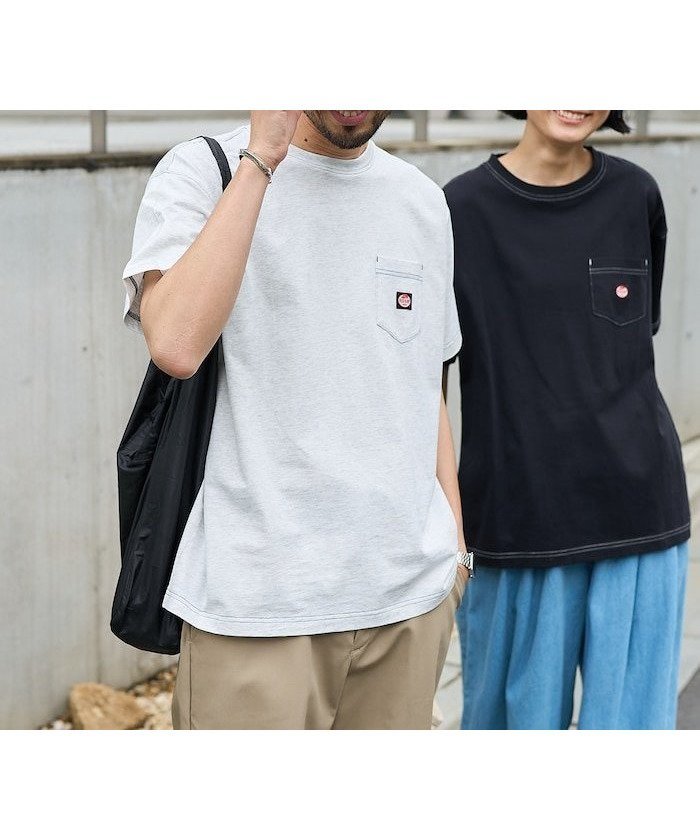 【フリークスストア/FREAK'S STORE】の別注 配色ステッチ ポケットTシャツ 25SS インテリア・キッズ・メンズ・レディースファッション・服の通販 founy(ファニー) 　ファッション　Fashion　レディースファッション　Fashion for Women　トップス・カットソー　Cut & Sew Tops　シャツ・ブラウス・オフィスカジュアル　Elegant Blouses & Button-Ups　ロングTシャツ・Tシャツ　Longline T-Shirts & Tees　2025年　2025　2025春夏・S/S　Spring/Summer 2025 SS25　スペシャル　Special, Limited Edition　ベーシック　Basic, Essential　ポケット　Pocket, Pocket Detail　別注　Limited Edition, Custom Order　夏　Summer　S/S・春夏　SS, Spring/Summer, Warm Season　ライトグレー|ID: prp329100004796224 ipo3291000000034797285