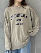 【リエディ/Re:EDIT】のコットンカレッジロゴロンT 人気、トレンドファッション・服の通販 founy(ファニー) ファッション Fashion レディースファッション Fashion for Women トップス・カットソー Cut & Sew Tops ロングTシャツ・Tシャツ Longline T-Shirts & Tees インナー Innerwear ジャケット Jacket, Outerwear スタイリッシュ Stylish, Fashionable バランス Balance, Style Balance ロング Long, Long-Length エレガント 上品 Elegant 長袖 Long Sleeve, Full Sleeve thumbnail ベージュ×ネイビー|ID: prp329100004796233 ipo3291000000034974181