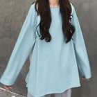 【ミニミニストア/miniministore】のゆったり 着やせ 長袖プルオーバー 無地 人気、トレンドファッション・服の通販 founy(ファニー) ファッション Fashion レディースファッション Fashion for Women トップス・カットソー Cut & Sew Tops カジュアルプルオーバー・ニットトップス Pullovers & Knit Tops / Casual Pullovers オレンジ Orange カットソー Cut and Sewn Top ガウチョパンツ Gaucho Pants, Culottes デニム Denim, Jeans Material リラックス Relax, Relaxed Fit ルーズ Loose, Oversized ロング Long, Long-Length 定番 Standard, Basic Item 無地 Plain, Solid Color 長袖 Long Sleeve, Full Sleeve thumbnail 薄ブルー|ID: prp329100004796246 ipo3291000000034883995