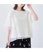 【コーエン/COEN】のチビロゴ刺繍シアーオーバーTシャツ 人気、トレンドファッション・服の通販 founy(ファニー) ファッション Fashion レディースファッション Fashion for Women トップス・カットソー Cut & Sew Tops シャツ・ブラウス・オフィスカジュアル Elegant Blouses & Button-Ups ロングTシャツ・Tシャツ Longline T-Shirts & Tees オーガンジー Organza Fabric シンプル Simple, Minimal ドッキング Docking, Mixed Material フェミニン Feminine, Girly 夏 Summer エレガント 上品 Elegant thumbnail OFF WHITE|ID: prp329100004796252 ipo3291000000034797539