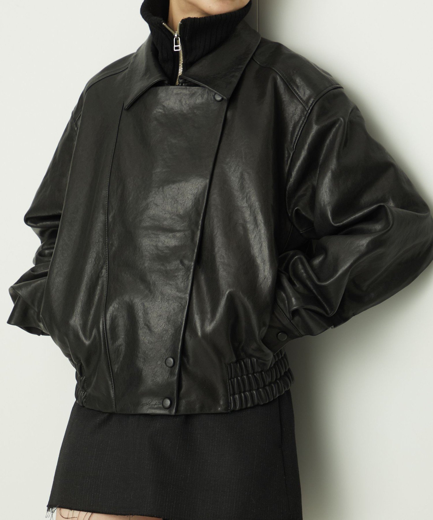 【ユナイテッドアローズ/UNITED ARROWS】のAEWEN MATOPH リブカラーレザーブルゾン インテリア・キッズ・メンズ・レディースファッション・服の通販 founy(ファニー) ファッション Fashion レディースファッション Fashion for Women アウター Coat / Outerwear Collection ブルゾンジャケット・スポーティアウター Blouson Jackets シャーリング Shirring, Ruched スヌード Snood, Infinity Scarf ダブル Double, Double-Breasted ドット Polka Dot, Dot Pattern ハイネック High Neck, Mock Neck バルーン Balloon, Balloon Silhouette フェミニン Feminine, Girly フロント Front, Front Design ブルゾン Blouson, Bomber Jacket ポケット Pocket, Pocket Detail マニッシュ Mannish, Boyish ミックス Mix, Mixed Style おすすめ Recommended / Our Picks BLACK|ID: prp329100004796253 ipo3291000000035079466