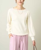 【アー ヴェー ヴェー/a.v.v】の【洗える】ボートネックパフスリーブニット【アンサンブル対応】 アイボリー|ID: prp329100004796255 ipo3291000000034797561