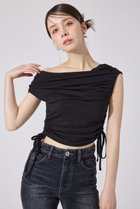 【リエンダ/rienda】のカシュクールサイドドロストトップス 人気、トレンドファッション・服の通販 founy(ファニー) ファッション Fashion レディースファッション Fashion for Women トップス・カットソー Cut & Sew Tops ギャザー Gathered, Ruffled 再入荷 Restock / Back in Stock thumbnail BLK|ID: prp329100004796261 ipo3291000000035007023