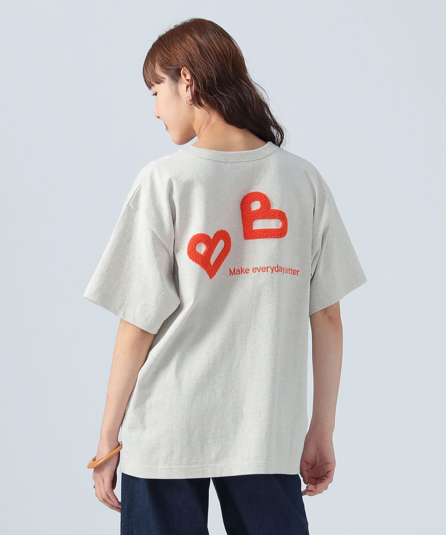 【ビームス ハート/BEAMS HEART】のサガラ刺繍 B-HEARTロゴ ハート Tシャツ(S~L) 人気、トレンドファッション・服の通販 founy(ファニー) 　ファッション　Fashion　レディースファッション　Fashion for Women　トップス・カットソー　Cut & Sew Tops　シャツ・ブラウス・オフィスカジュアル　Elegant Blouses & Button-Ups　ロングTシャツ・Tシャツ　Longline T-Shirts & Tees　おすすめ　Recommended / Our Picks　キャップ　Cap, Baseball Cap　サンダル　Sandals, Summer Shoes　シンプル　Simple, Minimal　デニム　Denim, Jeans Material　プリント　Print, Printed Pattern　モチーフ　Motif, Design Theme　 other-1|ID: prp329100004796280 ipo3291000000034797680