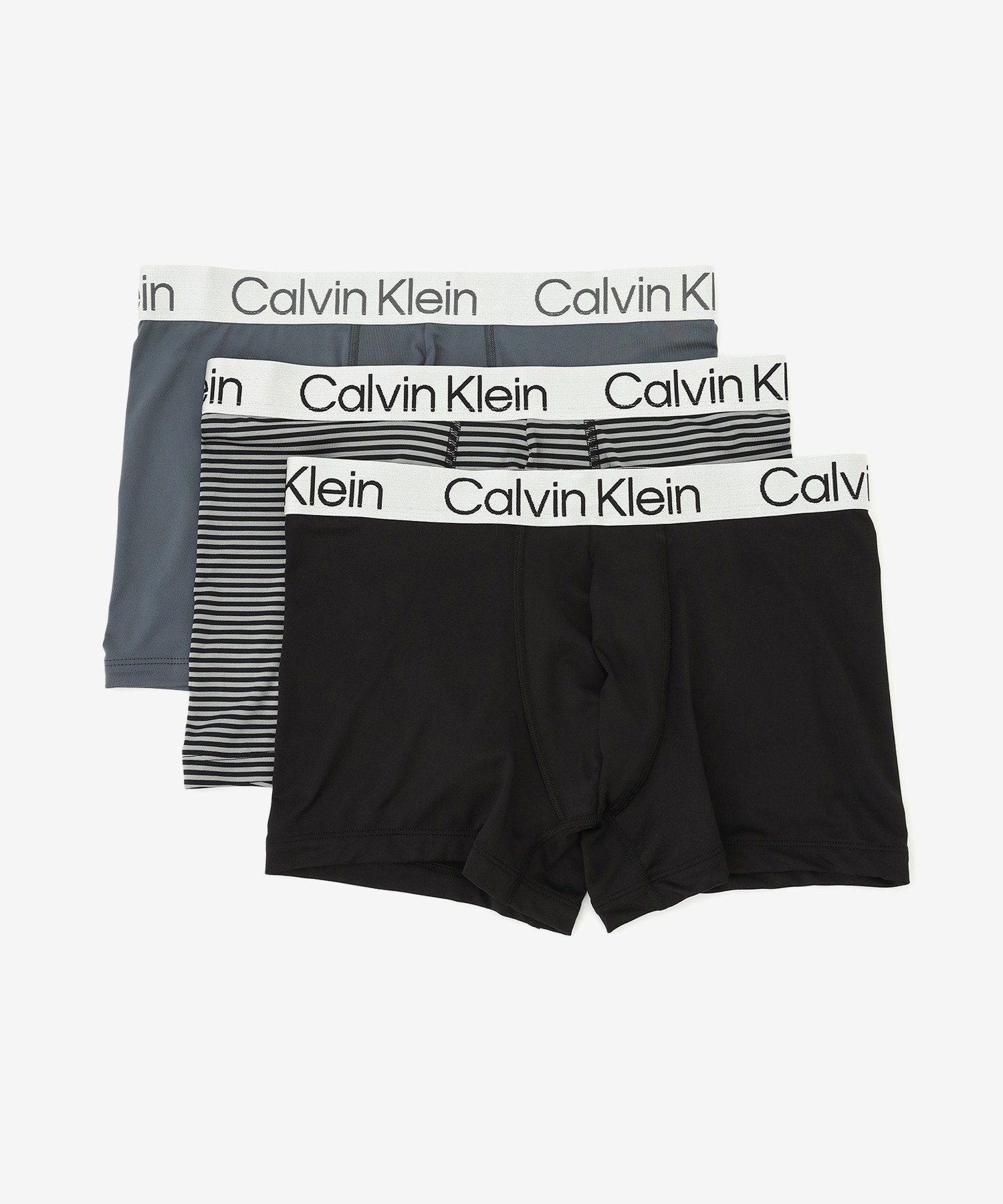 【カルバンクライン/Calvin Klein / MEN】の【公式ショップ】 カルバンクライン クロマティック ボクサーパンツ 3枚パック Calvin Klein Underwear NP2741O インテリア・キッズ・メンズ・レディースファッション・服の通販 founy(ファニー) 　ファッション　Fashion　メンズファッション　Fashion for Men　ボトムス　Bottoms　おすすめ　Recommended / Our Picks　アンダー　Underwear Essentials　ギフト プレゼント　Gift / Present　シンプル　Simple, Minimal　スタイリッシュ　Stylish, Fashionable　フィット　Fit, Slim Fit　フォルム　Silhouette, Form　ベーシック　Basic, Essential　モダン　Modern, Contemporary　タービュランス/ストライプ/BLACK|ID: prp329100004796282 ipo3291000000034995810
