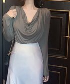 【ミニミニストア/miniministore】のドレープネックTシャツ 長袖トップス春秋 人気、トレンドファッション・服の通販 founy(ファニー) ファッション Fashion レディースファッション Fashion for Women トップス・カットソー Cut & Sew Tops シャツ・ブラウス・オフィスカジュアル Elegant Blouses & Button-Ups ロングTシャツ・Tシャツ Longline T-Shirts & Tees とろみ Fluid, Flowy Fabric なめらか Smooth, Silky Texture インナー Innerwear カットソー Cut and Sewn Top スラックス Slacks, Dress Pants デニム Denim, Jeans Material エレガント 上品 Elegant 無地 Plain, Solid Color 秋 Autumn ビジネス 仕事 通勤 Business / Work / Commuting 長袖 Long Sleeve, Full Sleeve thumbnail グレー|ID: prp329100004796307 ipo3291000000034797909