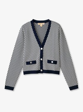 【マイケルコース/MICHAEL KORS】のタイル ジャガード カーディガン マイケルコース 人気、トレンドファッション・服の通販 founy(ファニー) ファッション Fashion レディースファッション Fashion for Women トップス・カットソー Cut & Sew Tops カーディガン・羽織り Layered Style Cardigans カーディガン Cardigan, Knitwear コレクション Collection, Seasonal Line ラグジュアリー Luxury, Elegant |ID:prp329100004796329