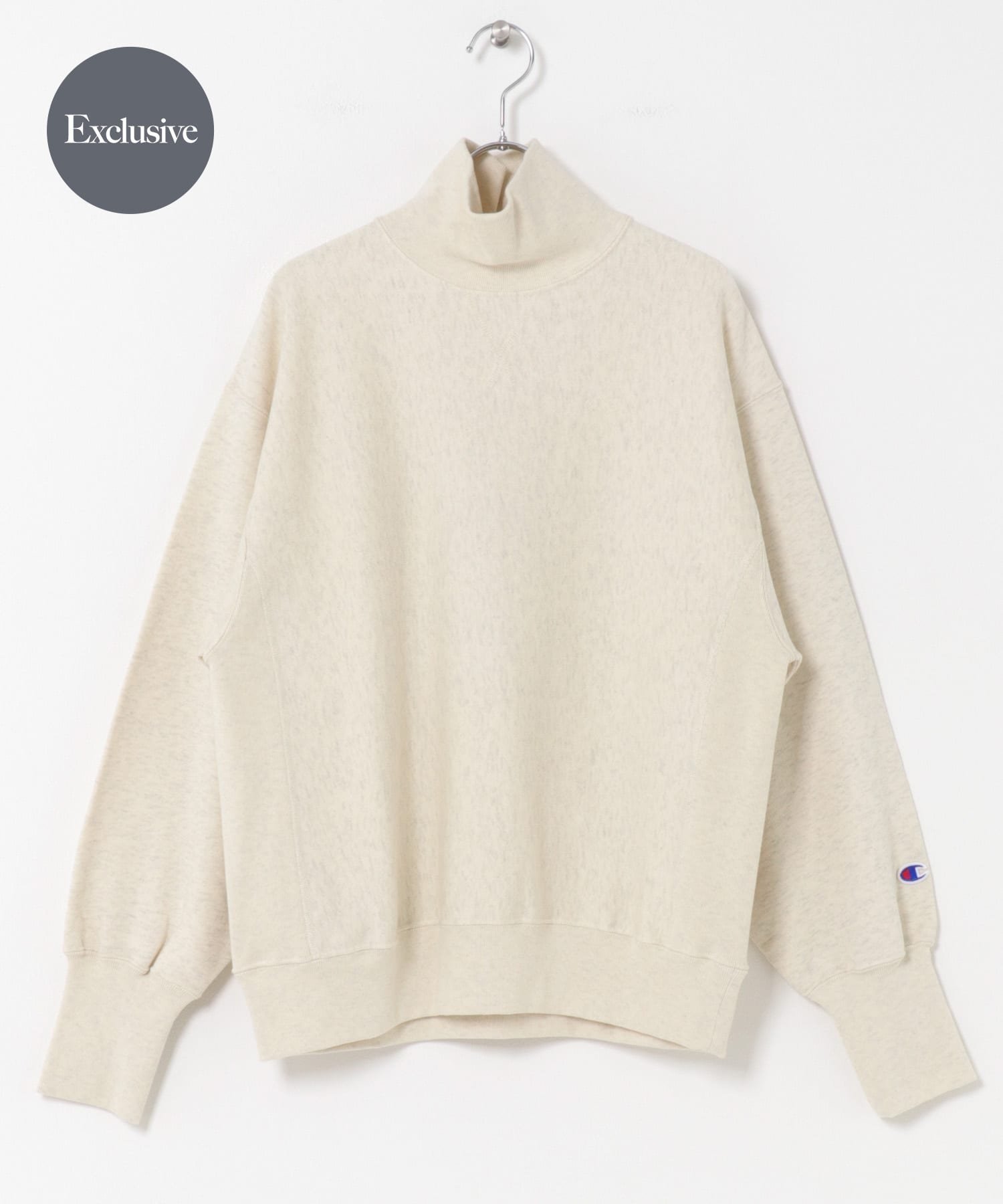 【アーバンリサーチ ドアーズ/URBAN RESEARCH DOORS】の『別注』Champion×DOORS Highneck Sweatshirts インテリア・キッズ・メンズ・レディースファッション・服の通販 founy(ファニー) 　ファッション　Fashion　レディースファッション　Fashion for Women　トップス・カットソー　Cut & Sew Tops　シャツ・ブラウス・オフィスカジュアル　Elegant Blouses & Button-Ups　レディースパーカー・カジュアルフーディー　Casual Hoodies & Sweatshirts　ロングTシャツ・Tシャツ　Longline T-Shirts & Tees　スウェット・クルーネックトップス　Sweatshirts & Crewnecks / Relaxed Fit Sweat Tops　シンプル　Simple, Minimal　スポーツ　Sports, Activewear　スポーティ　Sporty, Casual Athletic　ハイネック　High Neck, Mock Neck　別注　Limited Edition, Custom Order　A/W・秋冬　Autumn/Winter　冬　Winter / This Winter　2025年　2025　2025-2026秋冬・A/W　Autumn/Winter 2025–26 AW25–26　OATMEAL|ID: prp329100004796362 ipo3291000000034798403