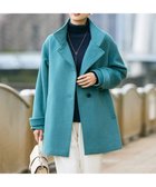 【アー ヴェー ヴェー/a.v.v】のスタンドカラーミディコート ブルーグリーン|ID: prp329100004796364 ipo3291000000034903664