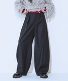 【ジーナシス/JEANASiS】のセンタープレスコクーンパンツ ブラック|ID: prp329100004796417 ipo3291000000034798937