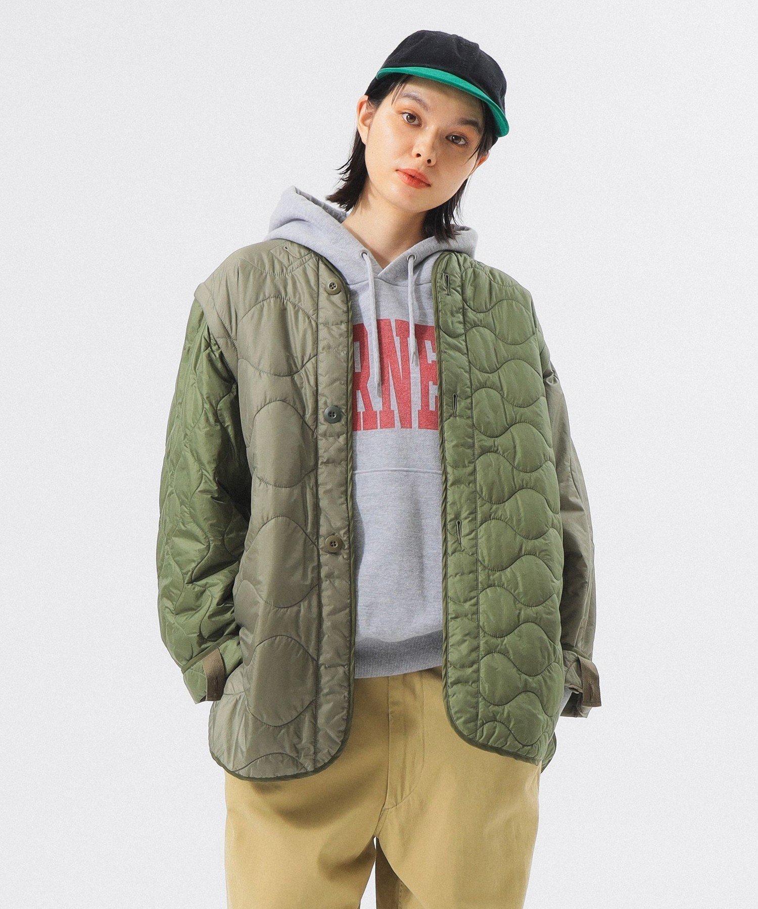 【ビームス ウイメン/BEAMS】のクレイジー デタッチ スリーブ ライナー インテリア・キッズ・メンズ・レディースファッション・服の通販 founy(ファニー) ファッション Fashion レディースファッション Fashion for Women インナー Innerwear 軽量 Lightweight, Ultra Light スウェット / スエット Sweatshirt, Sweatwear スリーブ Sleeve, Long Sleeve / Short Sleeve パターン Pattern, Design Print フィット Fit, Slim Fit ベスト Vest, Waistcoat ボックス Boxy, Box Shape ミックス Mix, Mixed Style ミリタリー Military, Army Style ライナー Liner, Inner Layer ロング Long, Long-Length おすすめ Recommended / Our Picks OLIVE_CRZ|ID: prp329100004796422 ipo3291000000034798958