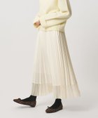 【ユナイテッドアローズ/UNITED ARROWS】のシアー コンビ プリーツ スカート OFF WHITE|ID: prp329100004796425 ipo3291000000035109720