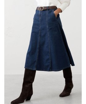 【バナナリパブリック ファクトリーストア/BANANA REPUBLIC FACTORY STORE】のBANANA REPUBLIC FACTORY STORE デニム フレア ミディスカート 人気、トレンドファッション・服の通販 founy(ファニー) ファッション Fashion レディースファッション Fashion for Women スカート Skirts ストレッチ Stretch, Stretchy Fabric デニム Denim, Jeans Material フレア Flare, Flared マニッシュ Mannish, Boyish エレガント 上品 Elegant |ID:prp329100004796431