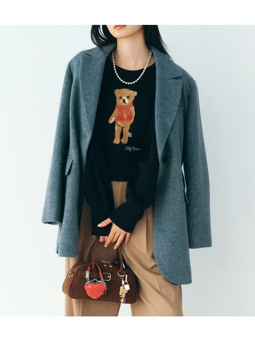 【リリーブラウン/Lily Brown】のダブルブレストウールジャケット インテリア・キッズ・メンズ・レディースファッション・服の通販 founy(ファニー) 　ファッション　Fashion　レディースファッション　Fashion for Women　アウター　Coat / Outerwear Collection　レディースジャケット・軽アウター　Jackets　ジャケット　Jacket, Outerwear　スタイリッシュ　Stylish, Fashionable　スマート　Smart, Elegant　ダブル　Double, Double-Breasted　冬　Winter / This Winter　A/W・秋冬　Autumn/Winter　GRY[006]|ID: prp329100004796447 ipo3291000000035169470