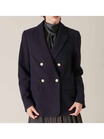 【リリーブラウン/Lily Brown】のダブルブレストウールジャケット インテリア・キッズ・メンズ・レディースファッション・服の通販 founy(ファニー) 　ファッション　Fashion　レディースファッション　Fashion for Women　アウター　Coat / Outerwear Collection　レディースジャケット・軽アウター　Jackets　ジャケット　Jacket, Outerwear　スタイリッシュ　Stylish, Fashionable　スマート　Smart, Elegant　ダブル　Double, Double-Breasted　冬　Winter / This Winter　A/W・秋冬　Autumn/Winter　NVY[089]|ID: prp329100004796447 ipo3291000000035169471