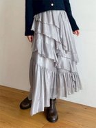 【リリーブラウン/Lily Brown】のブライトシアーラッフルスカート 人気、トレンドファッション・服の通販 founy(ファニー) ファッション Fashion レディースファッション Fashion for Women スカート Skirts アシンメトリー Asymmetrical Style スマート Smart, Elegant ドレープ Drape, Draping Fabric ホリデーシーズン Holiday Season ラッフル Ruffle, Frill リラックス Relax, Relaxed Fit エレガント 上品 Elegant 人気 Popular, Best Seller 冬 Winter / This Winter thumbnail GRY[006]|ID: prp329100004796457 ipo3291000000034881779