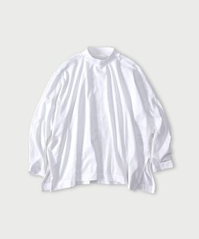 【フォーティファイブ アール/45R】の天竺のヨックネックビッグスリットTシャツ 人気、トレンドファッション・服の通販 founy(ファニー) ファッション Fashion レディースファッション Fashion for Women トップス・カットソー Cut & Sew Tops シャツ・ブラウス・オフィスカジュアル Elegant Blouses & Button-Ups ロングTシャツ・Tシャツ Longline T-Shirts & Tees スリット Slit, Slit Detail タートル Turtleneck, Turtle Collar |ID:prp329100004796474