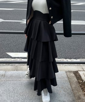 【ジュノア/JUNOAH】のコルセットデザインフリルスカート 人気、トレンドファッション・服の通販 founy(ファニー) ファッション Fashion レディースファッション Fashion for Women スカート Skirts |ID:prp329100004796481