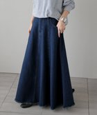 【ラジュール/Lajour】のAラインデニムスカート ネイビー|ID: prp329100004796489 ipo3291000000035151671