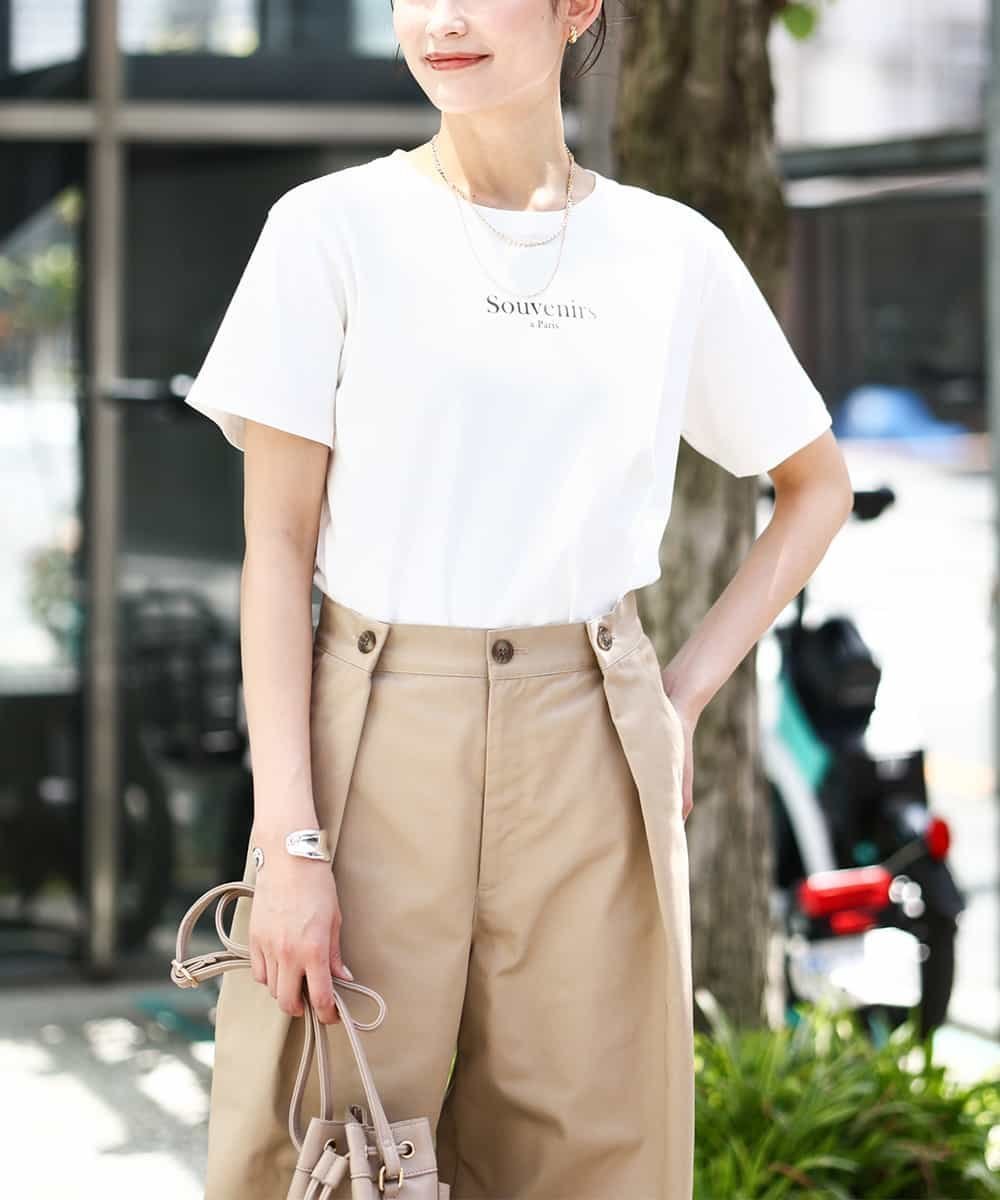 【アー ヴェー ヴェー/a.v.v】の【接触冷感】プチロゴTシャツ インテリア・キッズ・メンズ・レディースファッション・服の通販 founy(ファニー) 　ファッション　Fashion　レディースファッション　Fashion for Women　トップス・カットソー　Cut & Sew Tops　シャツ・ブラウス・オフィスカジュアル　Elegant Blouses & Button-Ups　ロングTシャツ・Tシャツ　Longline T-Shirts & Tees　インナー　Innerwear　ダウン　Down, Puffer　デニム　Denim, Jeans Material　フェミニン　Feminine, Girly　ベーシック　Basic, Essential　再入荷　Restock / Back in Stock　おすすめ　Recommended / Our Picks　夏　Summer　エレガント 上品　Elegant　ホワイト|ID: prp329100004796492 ipo3291000000034799510