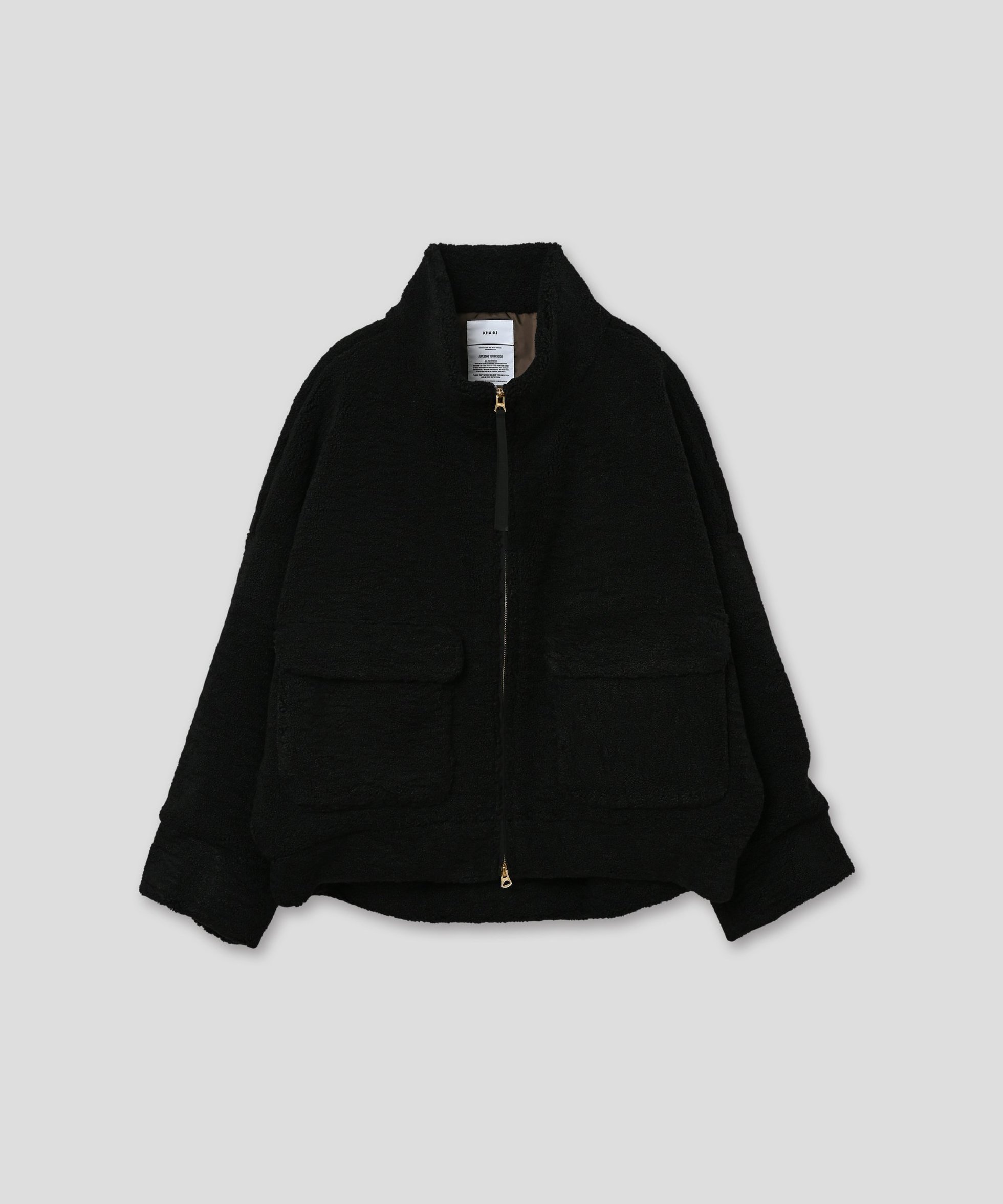 【ビーアパートメント/b apartment / MEN】の「KHA KI / カーキ」STAND COLLAR BOA JACKET インテリア・キッズ・メンズ・レディースファッション・服の通販 founy(ファニー) 　ファッション　Fashion　メンズファッション　Fashion for Men　アクリル　Acrylic Material　カフス　Cuff Design　ジャケット　Jacket, Outerwear　スタンド　Stand Collar, Upright Stand　パイピング　Piping, Trim Design　フォルム　Silhouette, Form　ポケット　Pocket, Pocket Detail　ミリタリー　Military, Army Style　A/W・秋冬　Autumn/Winter　冬　Winter / This Winter　再入荷　Restock / Back in Stock　BLACK|ID: prp329100004796504 ipo3291000000035177124