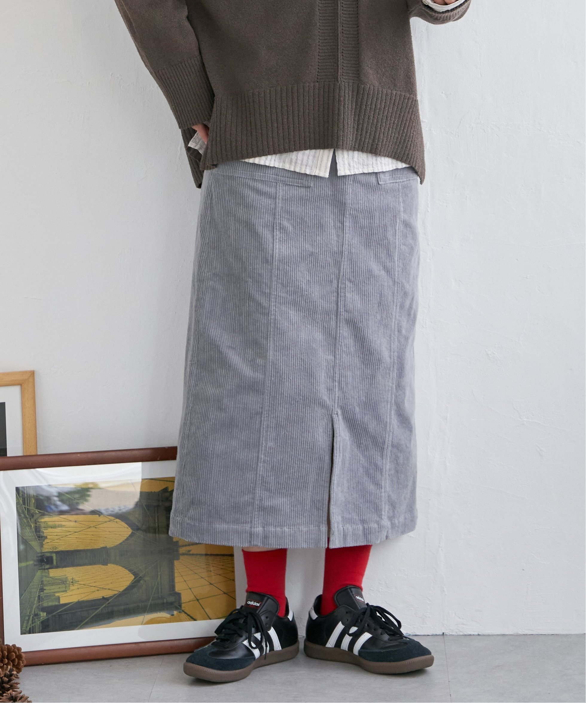 【エルビーシー/LBC】のコーデュロイベイカーIラインスカート インテリア・キッズ・メンズ・レディースファッション・服の通販 founy(ファニー) ファッション Fashion レディースファッション Fashion for Women スカート Skirts コーデュロイ Corduroy, Cord Fabric スウェット / スエット Sweatshirt, Sweatwear フロント Front, Front Design 冬 Winter / This Winter 定番 Standard, Basic Item スティールブルー|ID: prp329100004796510 ipo3291000000034799634