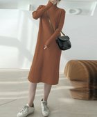 【ミニミニストア/miniministore】のリブニット ワンピース ハイネック 無地 キャラメル|ID: prp329100004796519 ipo3291000000034853505