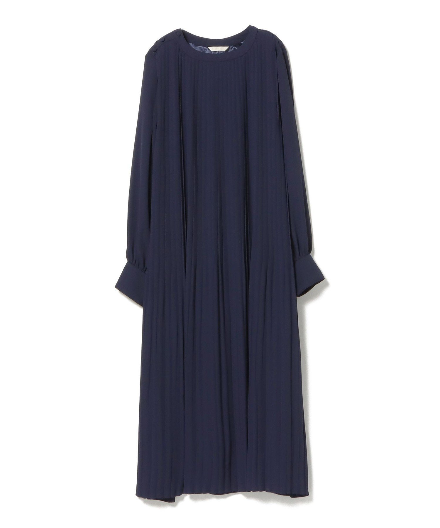 【ビームス ハート/BEAMS HEART】の【洗濯機洗い可】クロスケシプリーツ ワンピース 25AW お仕事 ビジネス 通勤 オンオフ兼用 インテリア・キッズ・メンズ・レディースファッション・服の通販 founy(ファニー) 　ファッション　Fashion　レディースファッション　Fashion for Women　ワンピース　Dresses　2025年　2025　2025-2026秋冬・A/W　Autumn/Winter 2025–26 AW25–26　おすすめ　Recommended / Our Picks　エレガント 上品　Elegant　クラシカル　Classical, Vintage-Inspired　シューズ　Shoes, Footwear　ジョーゼット　Georgette, Semi-Sheer Fabric　ビジネス 仕事 通勤　Business / Work / Commuting　プリーツ　Pleats, Pleated　リラックス　Relax, Relaxed Fit　NAVY|ID: prp329100004796524 ipo3291000000034799764